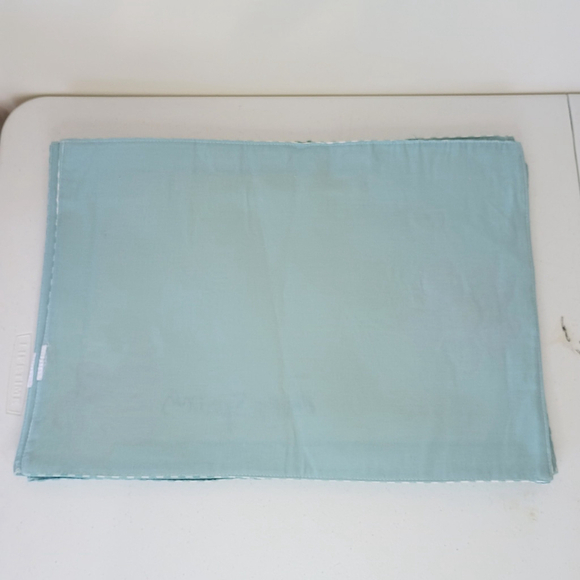 Set Of 4 Blossoms & Blooms Happy Spring Placemats Blue Gingham Floral Applique - Picture 5 of 6